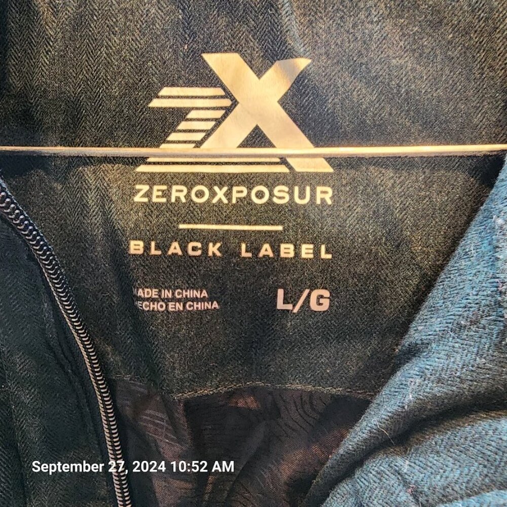 ZeroXposur Women Green Jacket Black Label Size Large Hooded Zip Pockets Lined - Picture 3 of 14